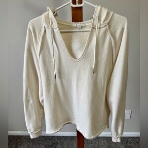 Z Supply Women’s Lowry Loop Terry Hoodie Sand Dollar Size Small
